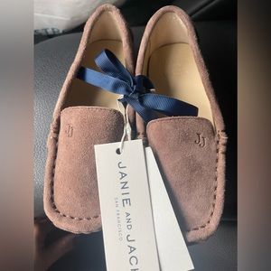 Janie and Jack brown suede loafers